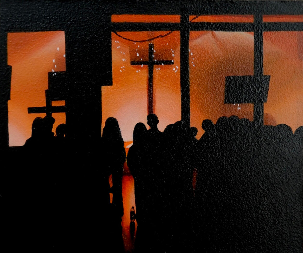 Presence - oil on canvas, 12.8 x 10.9cm, 2026 (Ā£225)