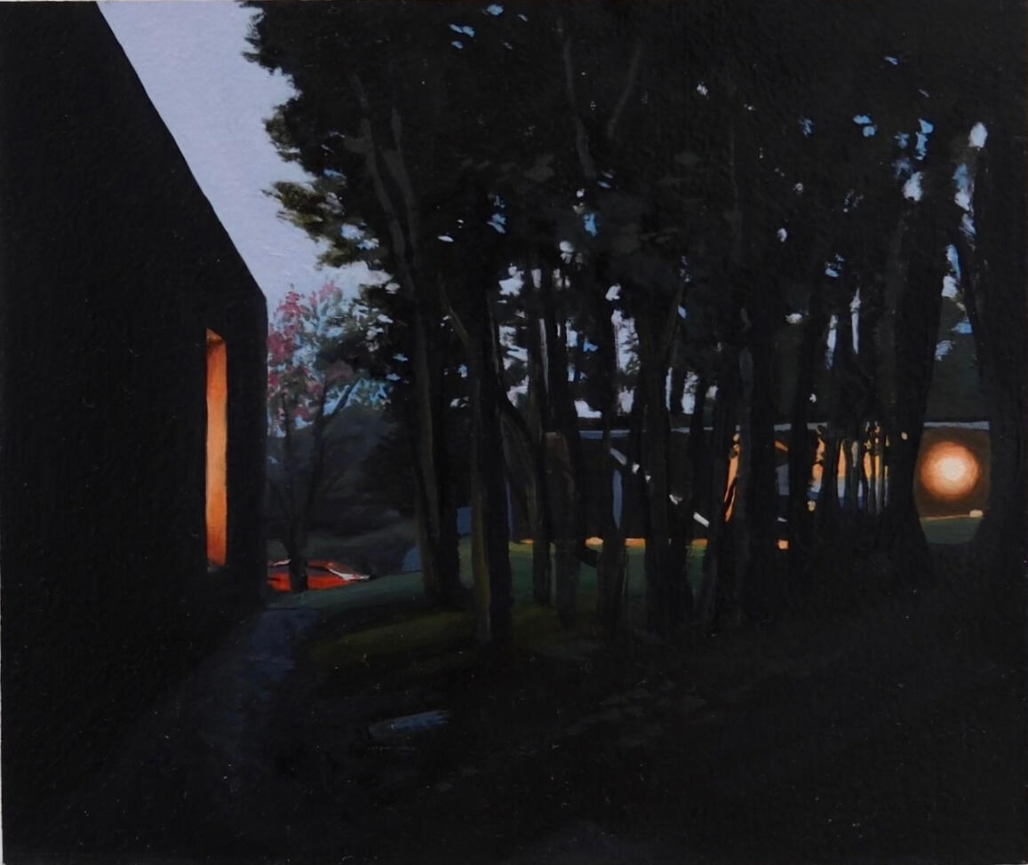 First thing - oil on canvas, 12.8 x 10.9cm, 2026 (Ā£225)
