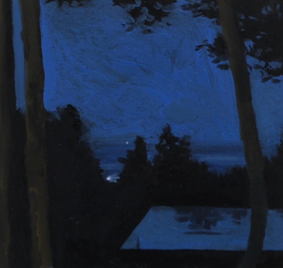 Blue - oil on canvas, 11.6 x 10.9cm, 2026 (Ā£225)